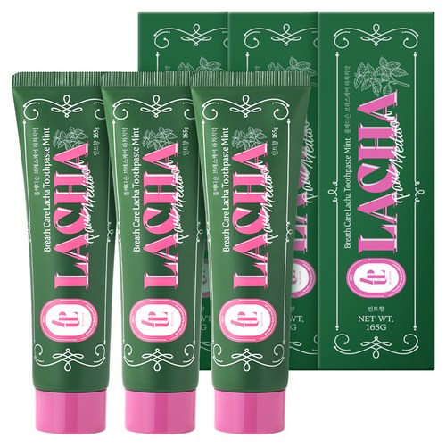 폴메디슨 브레스 케어 라차 치약 민트향, 3개, 165g