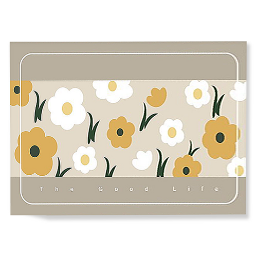 일상속반짝 PVC 주방매트 Flower, 옐로우, 1개