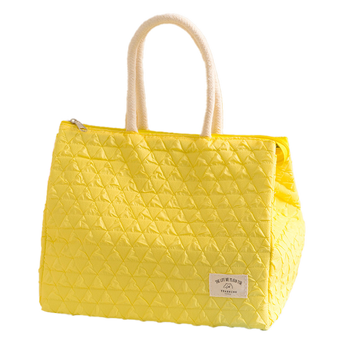 일상속반짝 모던 보온보냉 피크닉백, 라이트옐로우, 1개