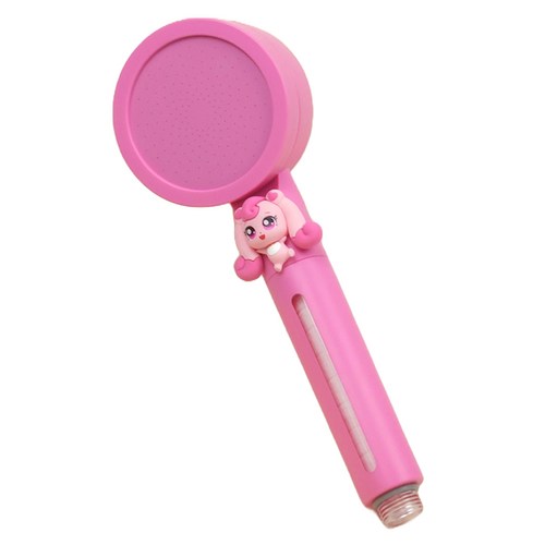 캐치티니핑 사랑의 하츄핑 캐릭터 수압상승 녹물제거 필터 샤워기 헤드, 핑크, 1개