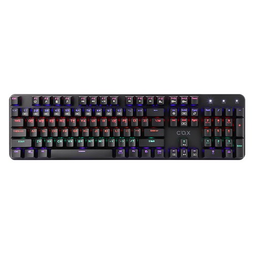 COX 교체축 레인보우 LED 게이밍 기계식 유선 일반형 키보드, 블랙, CK420, 적축