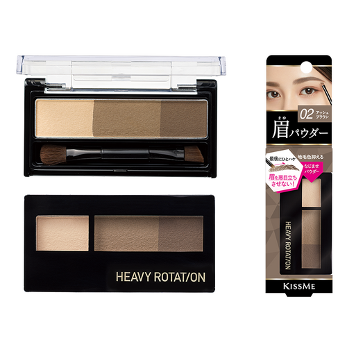 키스미 헤비로테이션 내추럴 파우더 아이브로우 2.3g, 02 애쉬 브라운, 1개
