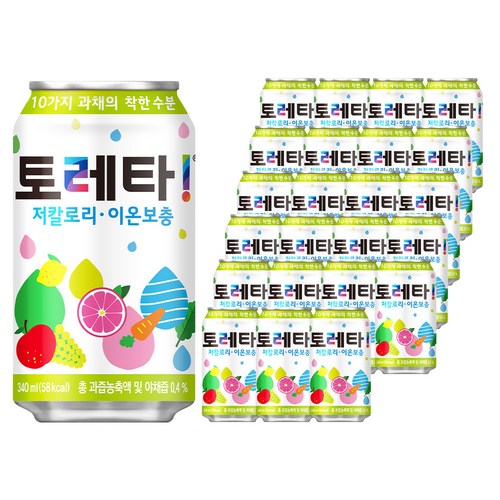 토레타 이온음료 캔, 340ml, 24개
