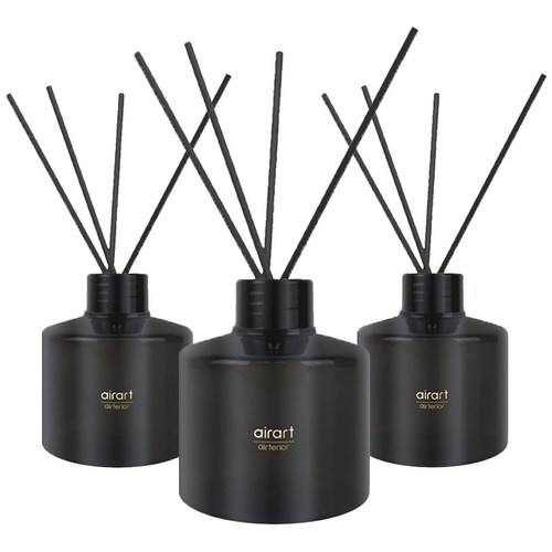 에어아트 에어테리어 아로마 디퓨저 200ml x 3p + 리드스틱 15p 세트, 모닝 듀, 1세트
