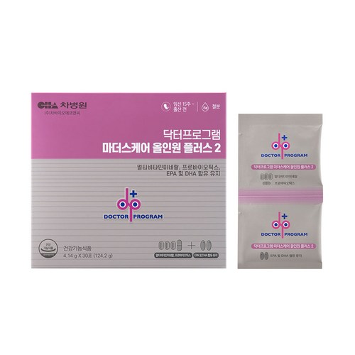 닥터프로그램 마더스케어 올인원 플러스 2 영양제, 124.2g, 1박스