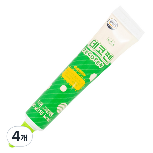 디유 초코 데코펜 그린, 20g, 4개