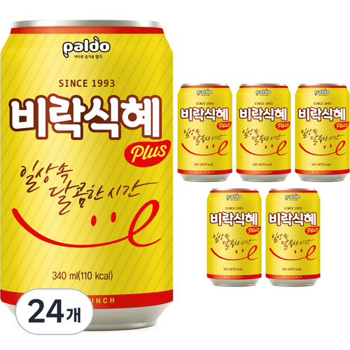 팔도 비락 식혜, 340ml, 24개