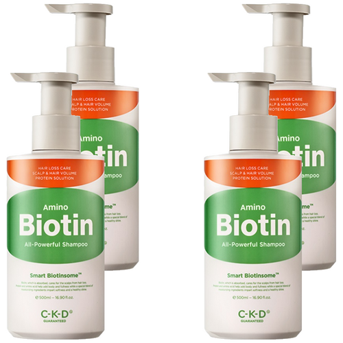 씨케이디 아미노 비오틴 올파워풀 샴푸, 500ml, 4개
