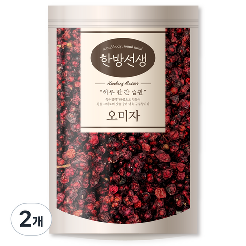 한방선생 문경 오미자 건오미자, 2개, 100g