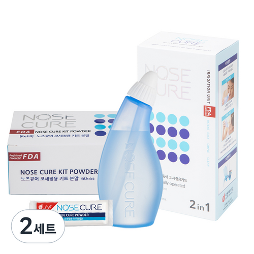 노즈큐어 수동식코세정용키트, 2세트