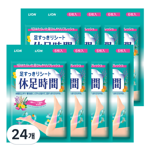 휴족시간 다리 발 쿨링시트, 6개입, 24개
