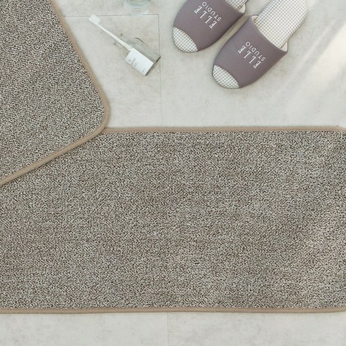 레시앙뜨 크리미 워셔블 주방매트, 브라운