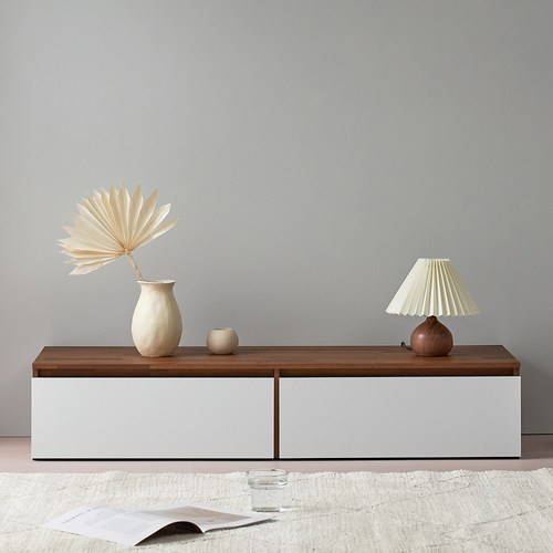 카나리아 거실장, 멀바우화이트, 120cm