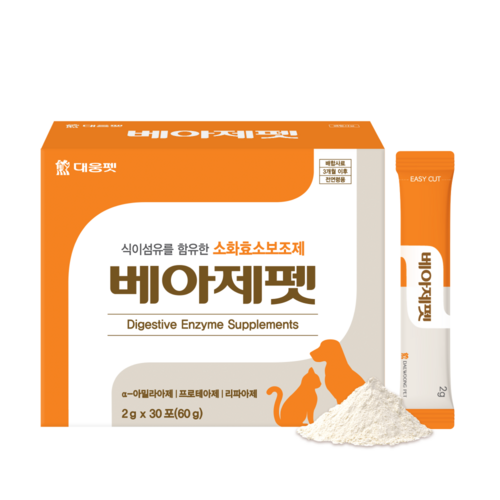 대웅펫 반려동물 베아제펫 영양제, 소화기능/췌장개선, 1개, 60g