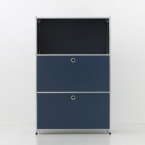 마켓비 SIMPLIE 3단 수납장 BC262 방문설치, 블루