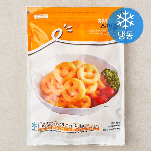 맥케인 스마일 감자튀김 (냉동), 700g, 1개
