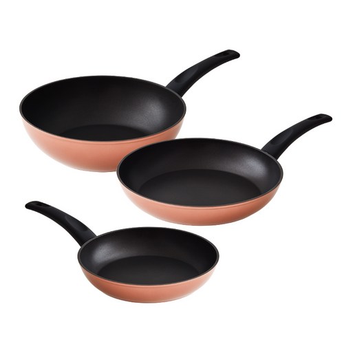 락앤락 IH 프라이팬 세트 3개 1호 CAF2404S3C, 로즈골드, 프라이팬 24cm + 28cm + 웍 28cm, 1세트