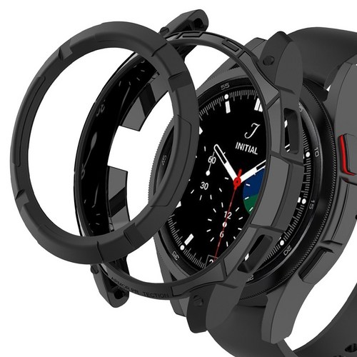 더조은셀러 갤럭시워치 베젤링 케이스 일체형 46mm R890 R895, 블랙