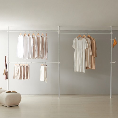 행거전문가 와이드 3단 행거, 화이트