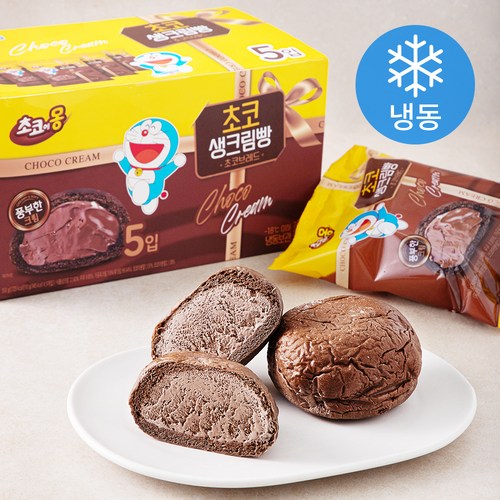 초코에몽 초코 생크림빵 5개입 (냉동), 550g, 1개