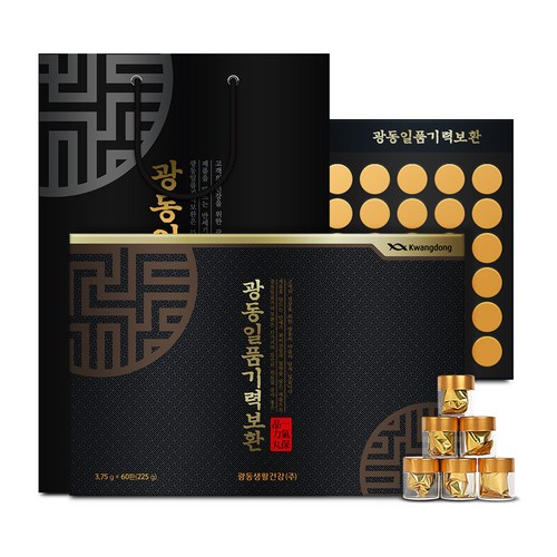 광동 일품 기력보환 60p + 쇼핑백, 225g, 1개 - 침향 추천