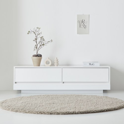 리디아 루나 확장형 거실장 1200~1800 방문설치, 화이트화이트