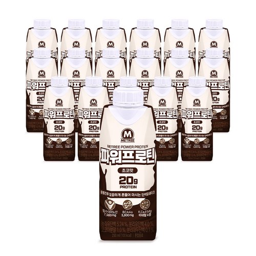 미트리 파워프로틴 초코맛, 18개, 250ml - 편의점 단백질 추천