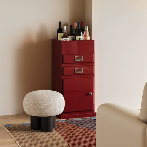 블리스아토 거실미니수납장 4단 다용도 캐비넷수납장 500, 블랙