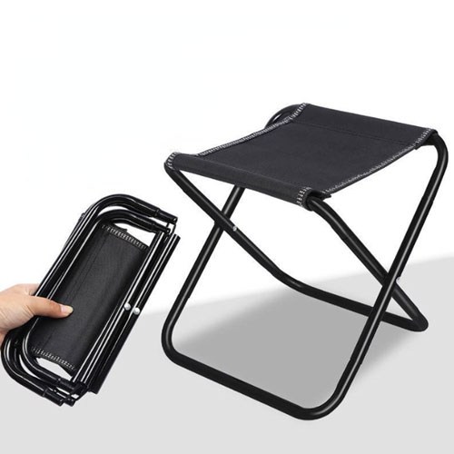 백패킹 경량 접이식 의자 캠핑 등산 휴대용 미니 간이 보조의자 bbq의자, 초경량의자 블랙, 1개