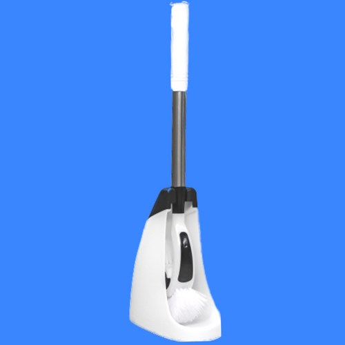 파파리브 커브 스탠드 욕실 변기솔 청소솔, 화이트, 1개