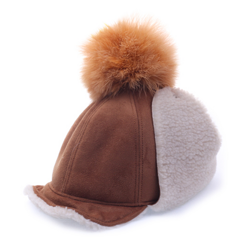 MP 국산 아동 어린이 아이 스웨이드 방울 캡 모자 창 털 귀달이 인조 양털 공군 귀마개 방한모
