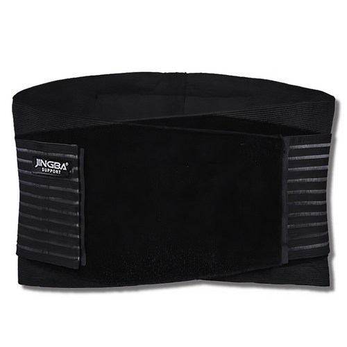 징바 배곧인터내셔널 X 배곧스포츠 역도 헬스 허리지지형 스트랩 허리벨트 허리보호대, 블랙, 2개