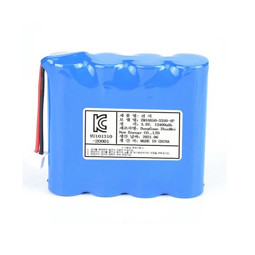 18650 배터리 1S4P 3.6V 13400mAh 케이블 타입, 1개