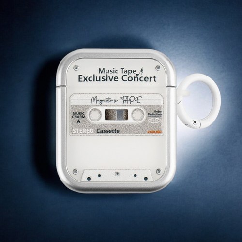 네쎄시드 카세트테이프 에어팟케이스 레트로 클래식, 그레이, 에어팟1/2, 1개