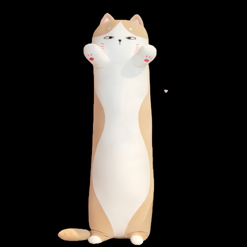 네이처타임즈 모찌 고양이 롱쿠션 인형 바디필로우, 베이지모찌