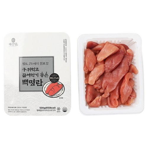 구워먹고 끓여먹기 좋은 저염 백명란 파지