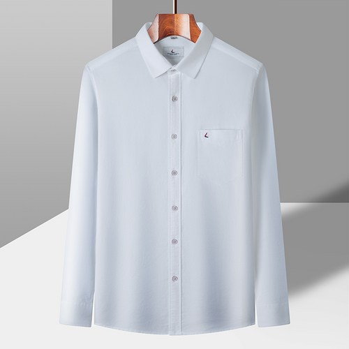 Luspirez 남성 100%면 긴소매 캐주얼 셔츠