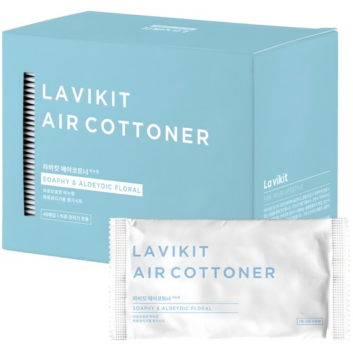 라비킷 에어코트너 시트 섬유유연제 비누향 본품, 1개, 40매