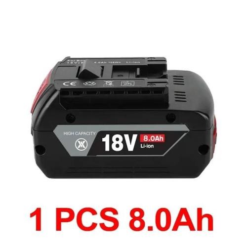 BOSCH 정품 리튬 이온 배터리 연료 게이지 포함 GBA 18V 6.0 AH 18V 전문 GSR GSB BAT618 BAT609 신제품, [01] 18 볼트, [02] BS-18V 8Ah, 6) BS-18V 8Ah