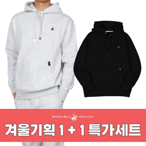 득템 [1+1] 비버리힐즈폴로클럽 엔트리 기모 후드 남자 여자 커플