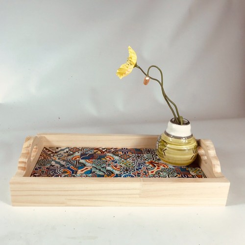 조각타일 이쁜쟁반 DIY KIT 목공체험 에셀나무