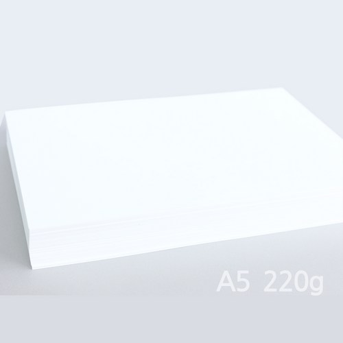 인터퍼시픽 A5종이 250매 모조지 흰색 미색 120g 150g 180g 220g, 250매입, A5 220백색