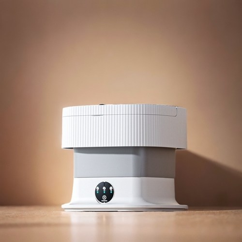 FONOW 10L 미니세탁기 접이식 세탁기 소형 가정용 용출 일체형 휴대용 세탁기 ****** 바지 세탁 양말, 그레이