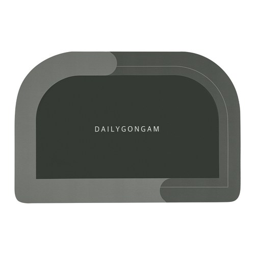 일상공감 흡수하족(규조토 발매트), 1개, 다크 그레이