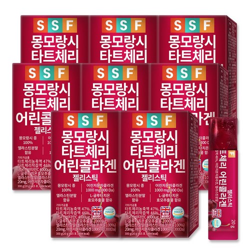 순수식품 몽모랑시 타트체리 콜라겐 젤리스틱, 300g, 8개