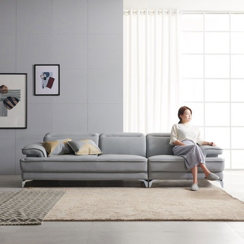 아로미가구 앨리스 천연가죽 4인용소파, 앨리스4인(본품), 소가죽_민트그레이