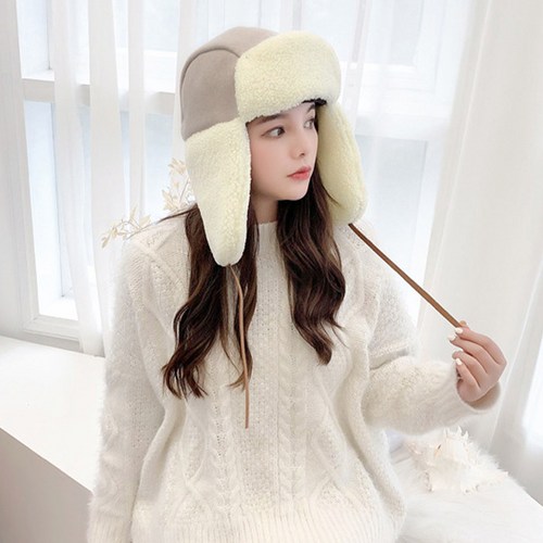 주디앤 여성 마롱 기모 귀달이 군밤모자 방한모자