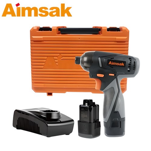 아임삭 AI414M2 3G 충전 임팩 드라이버 14.4V 배터리 2개 충전기 케이스 세트, 1세트