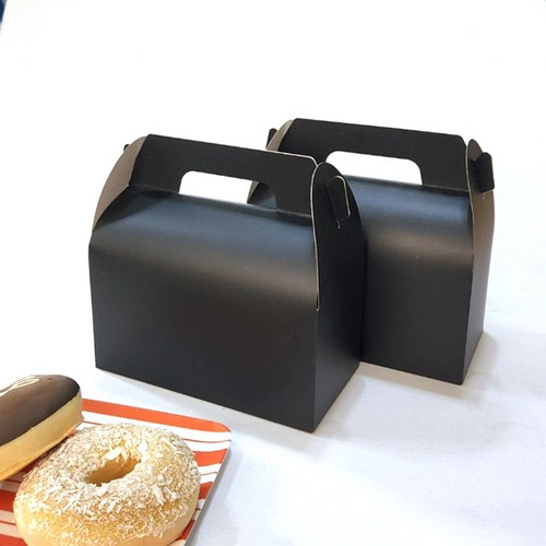 화이트 선물상자(대 중 소) 손잡이상자 쿠키상자 포장상자 선물포장박스 답례품포장 조각케익상자 빵포장박스 수건포장상자, 블랙 선물상자(중), 1장