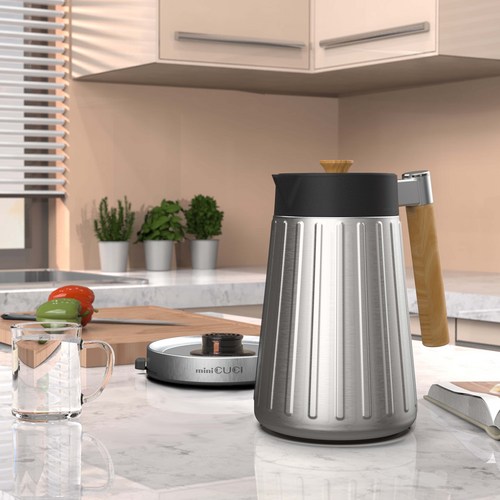 미니쿠치 커피포트 진공 보온 3단계 온도조절, 메탈
